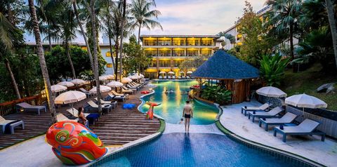 obiekt, teren hotelu, basen