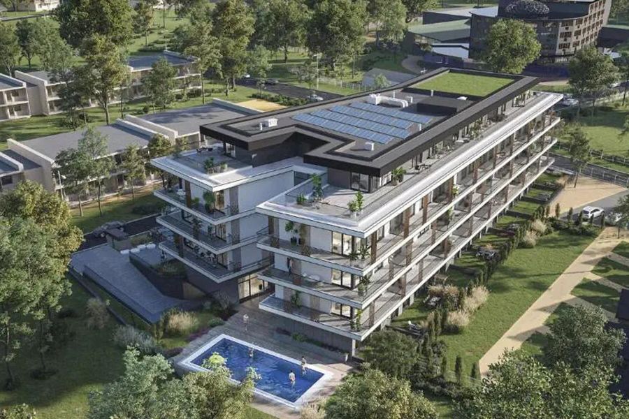 obiekt, teren hotelu, basen