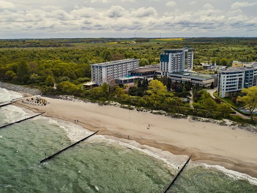 obiekt, teren hotelu, plaża