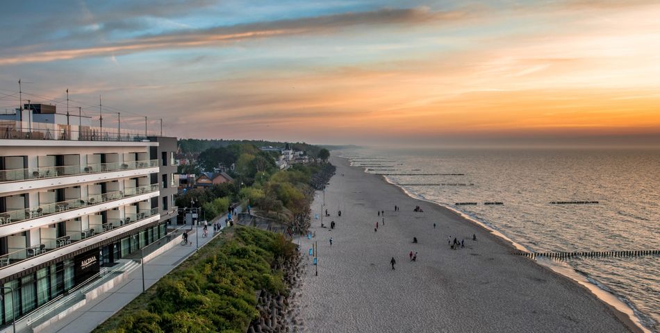 teren hotelu, plaża