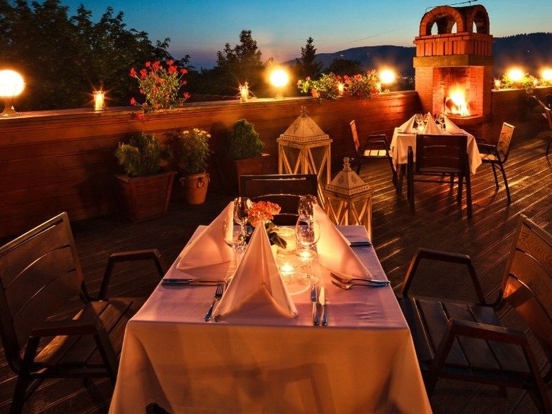 teren hotelu, restauracja
