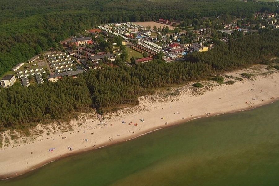 obiekt, teren hotelu, plaża