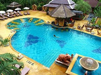 teren hotelu, basen, pool bar