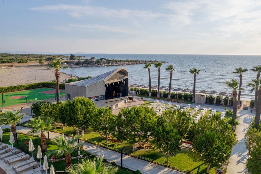 teren hotelu, plaża