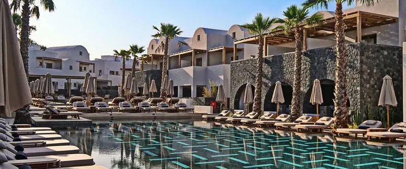 obiekt, teren hotelu, basen