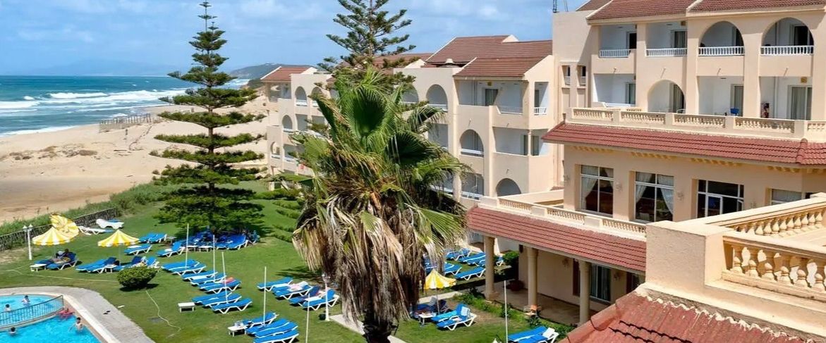 obiekt, teren hotelu, plaża