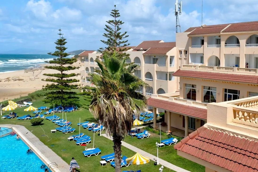 obiekt, teren hotelu, plaża