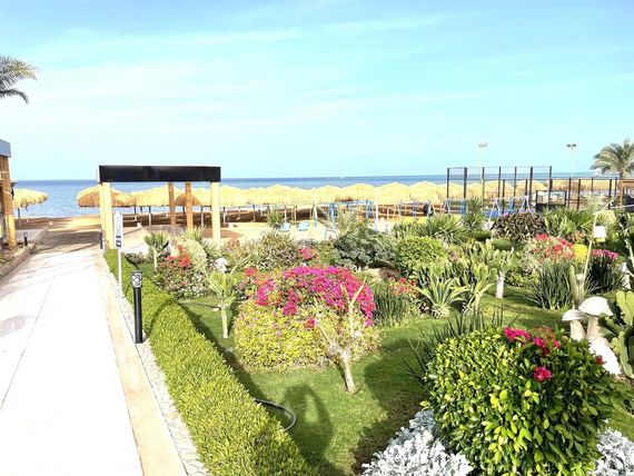 teren hotelu, plaża