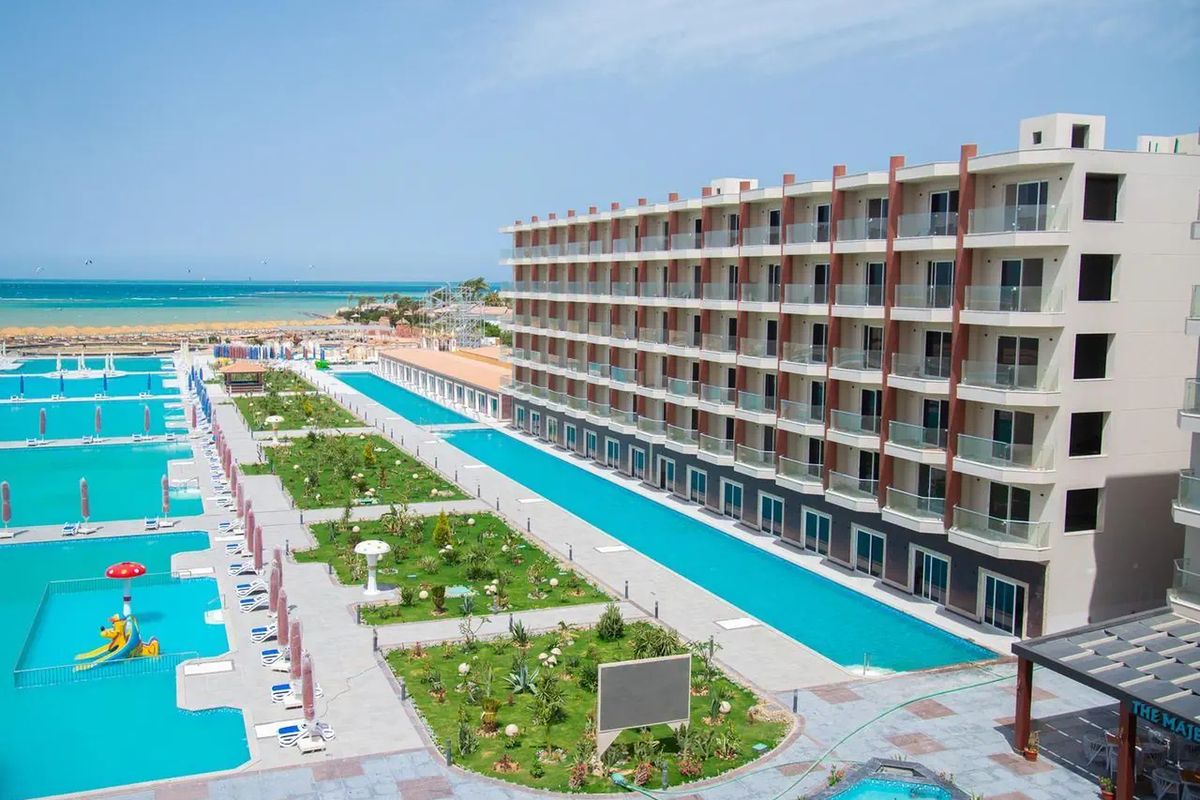 obiekt, teren hotelu, plaża