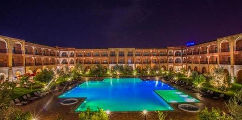 obiekt, teren hotelu, basen