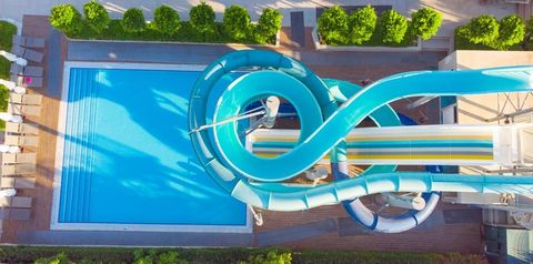 basen, zjeżdżalnia