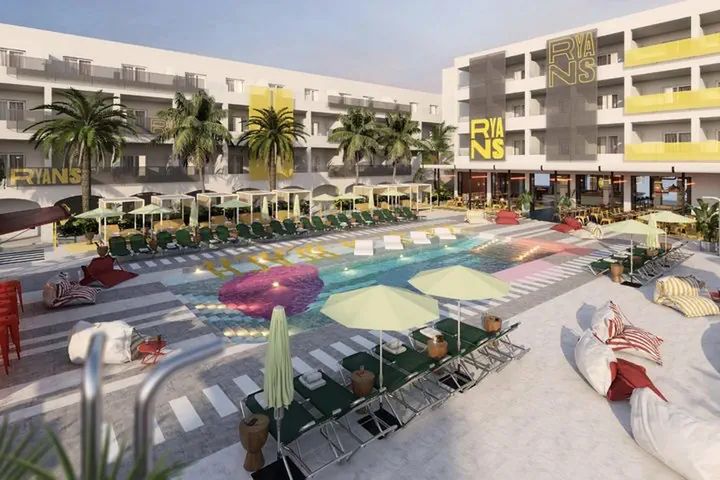 obiekt, teren hotelu, basen