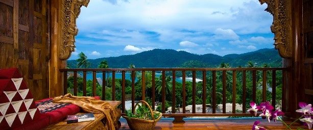 góry, balkon / taras