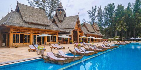 obiekt, teren hotelu, basen