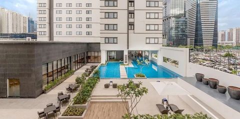 obiekt, teren hotelu, basen