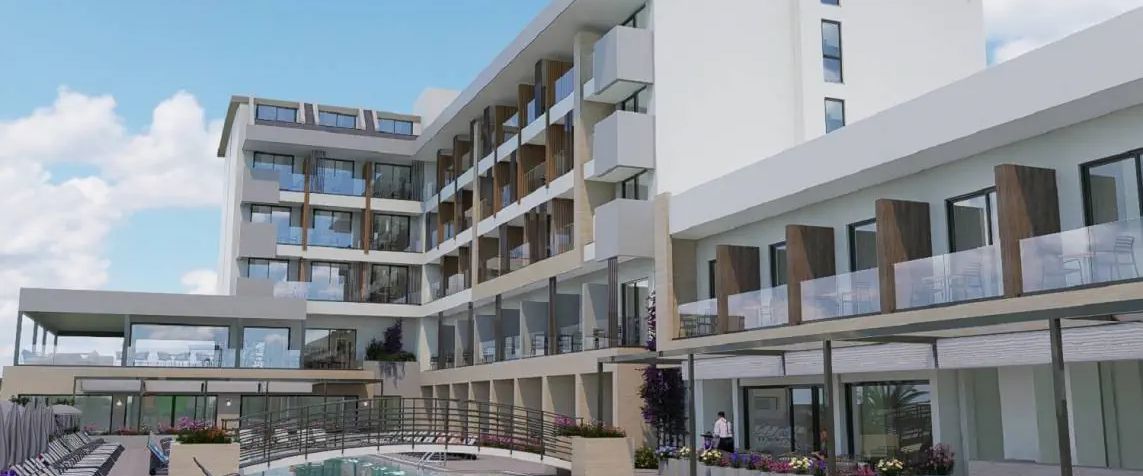 obiekt, teren hotelu, basen