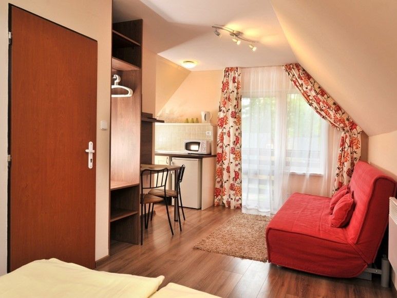 pokój, kuchnia / aneks kuchenny, balkon / taras
