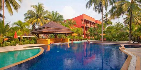 obiekt, teren hotelu, basen