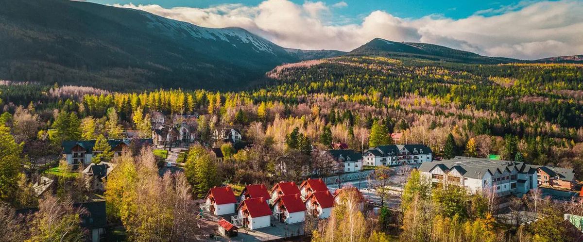 obiekt, teren hotelu, góry