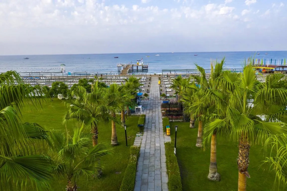 teren hotelu, plaża