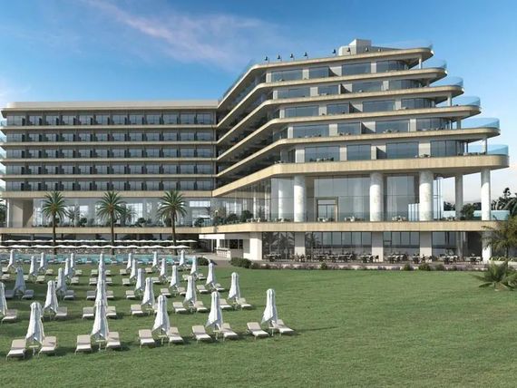 obiekt, teren hotelu, basen