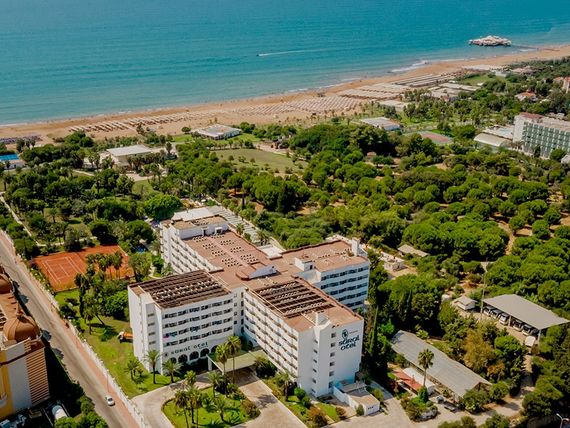 teren hotelu, plaża