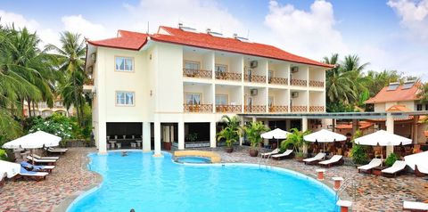 obiekt, teren hotelu, basen