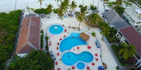 obiekt, teren hotelu, basen, plaża