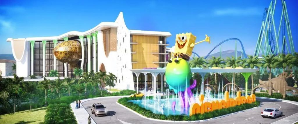 obiekt, teren hotelu, zjeżdżalnia