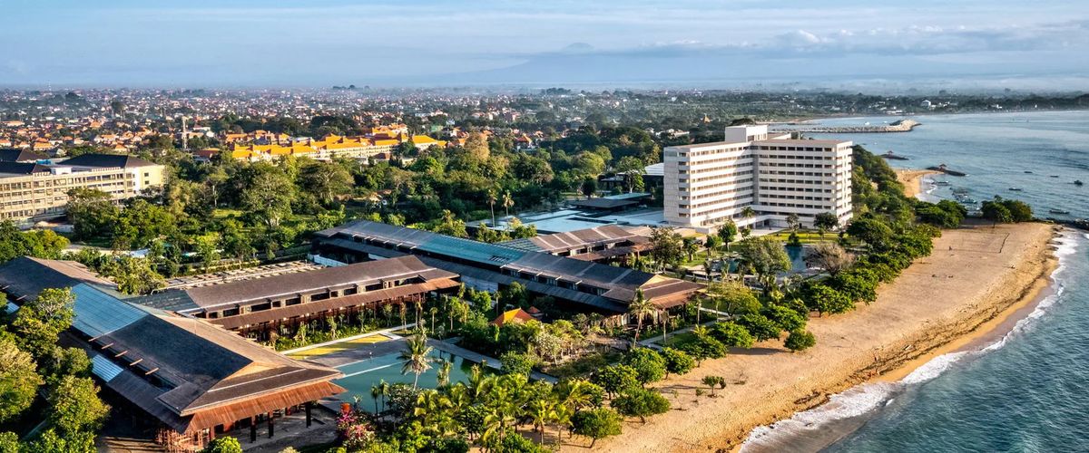 obiekt, teren hotelu, plaża