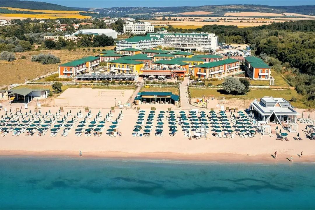 obiekt, teren hotelu, plaża