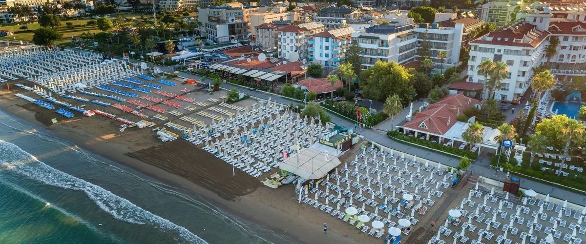 obiekt, teren hotelu, plaża