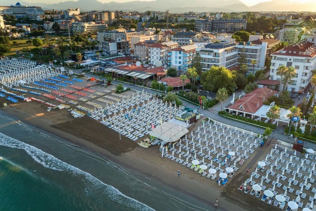 obiekt, teren hotelu, plaża