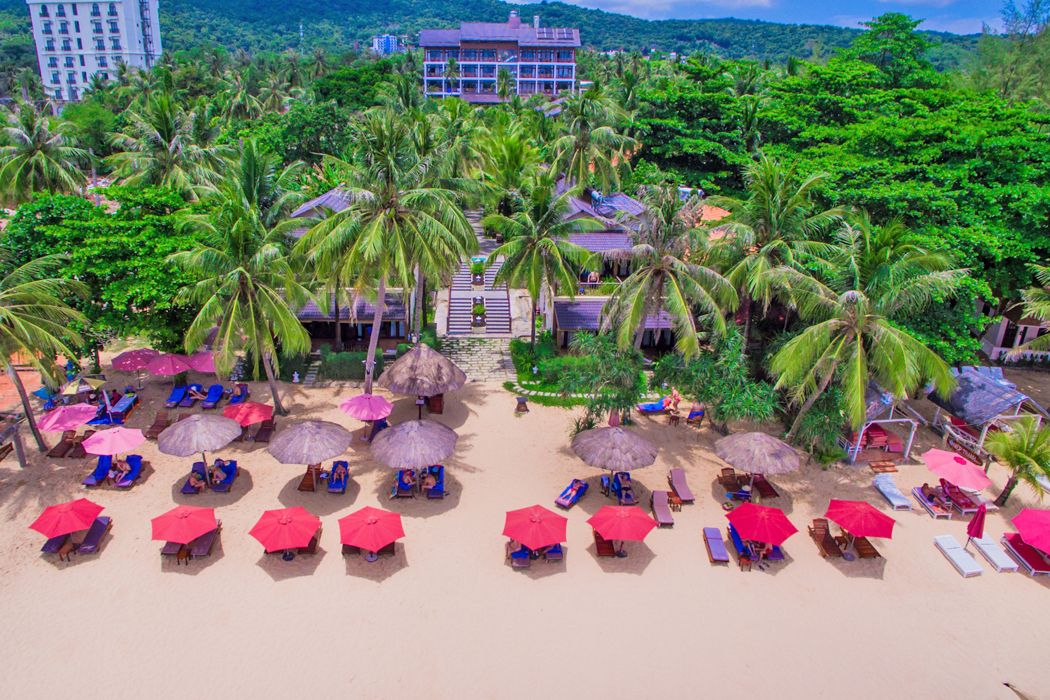 obiekt, teren hotelu, plaża