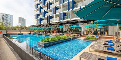 obiekt, teren hotelu, basen