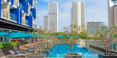 obiekt, teren hotelu, basen