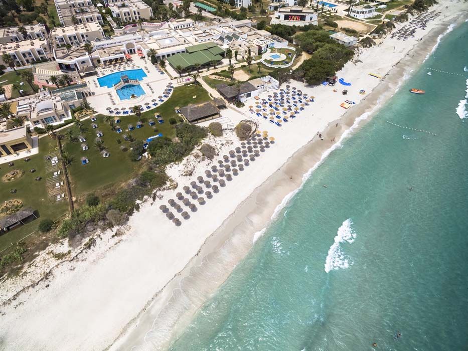 teren hotelu, plaża
