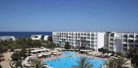 obiekt, teren hotelu, basen