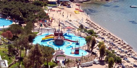 aquapark, zjeżdżalnia, dla dzieci, plaża