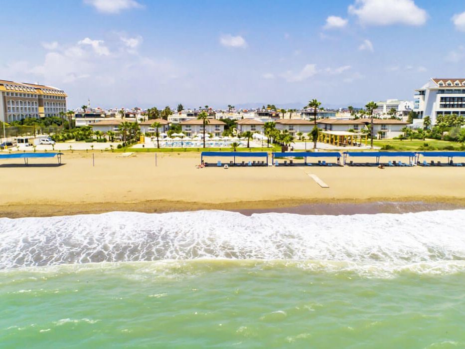 obiekt, teren hotelu, plaża