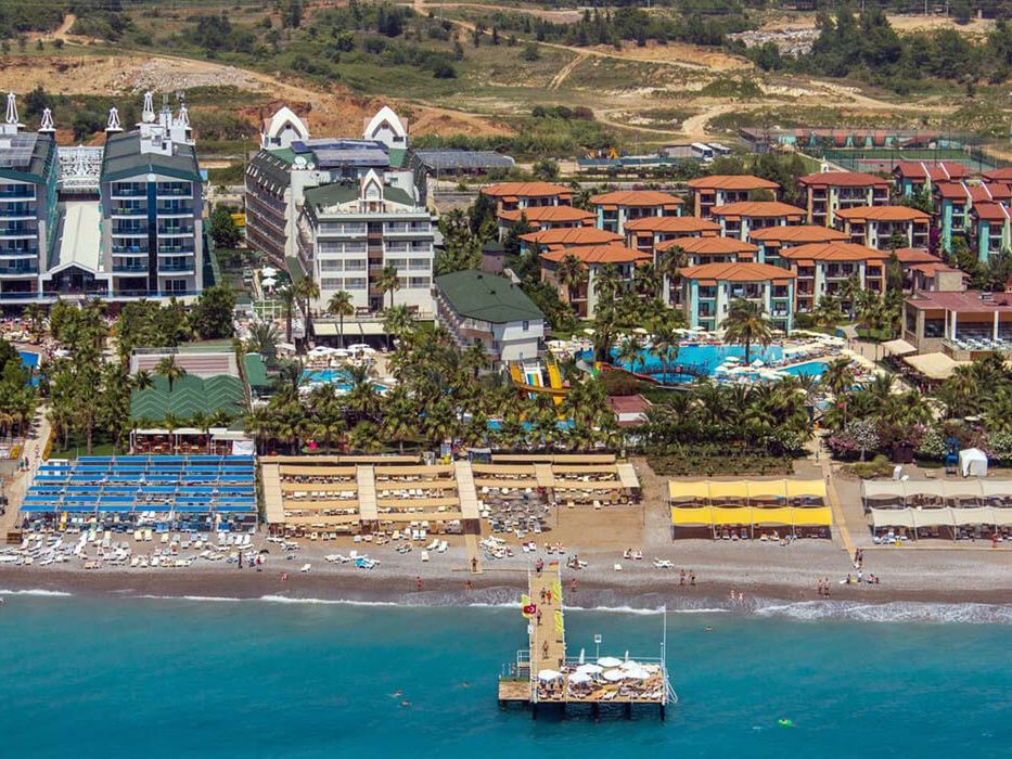 obiekt, teren hotelu, plaża