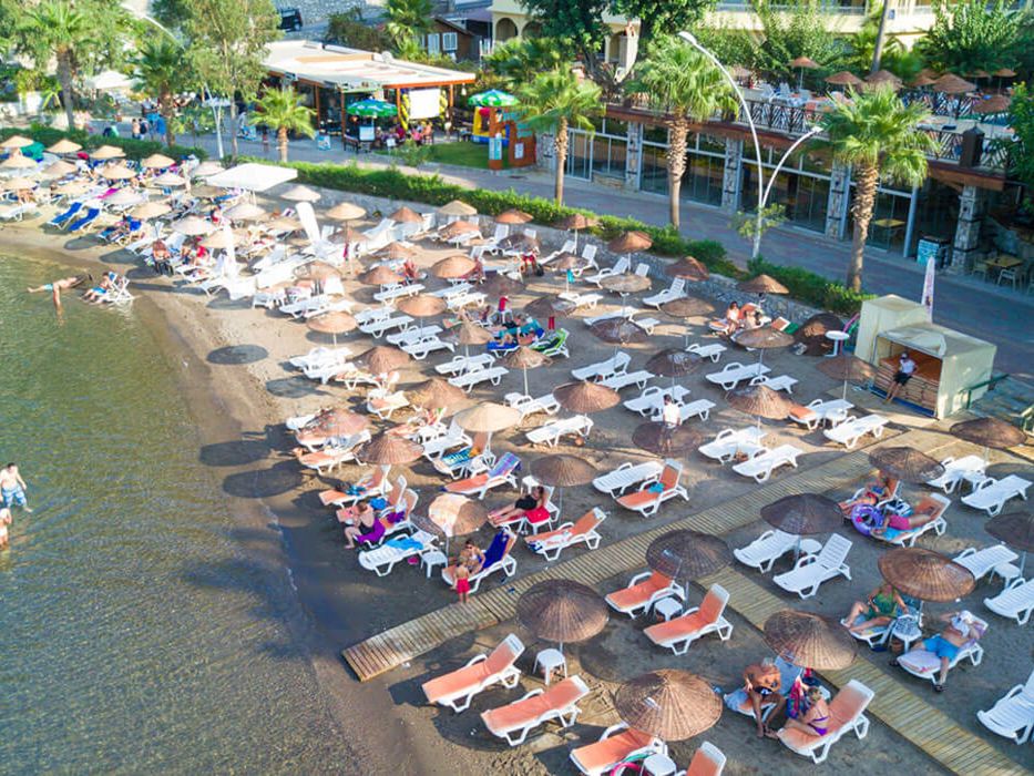 teren hotelu, plaża