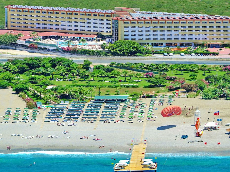 obiekt, teren hotelu, plaża