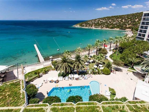 teren hotelu, plaża