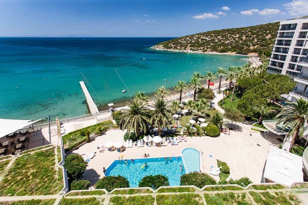 teren hotelu, plaża