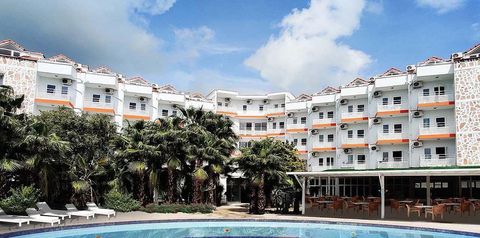 obiekt, teren hotelu, basen