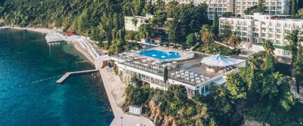 obiekt, teren hotelu, plaża