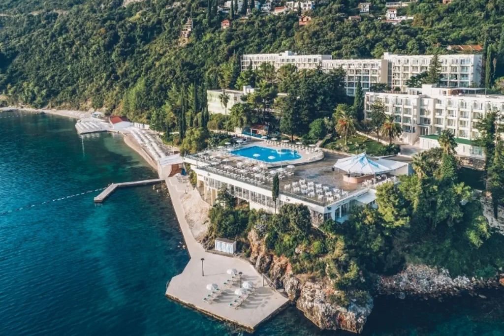 obiekt, teren hotelu, plaża