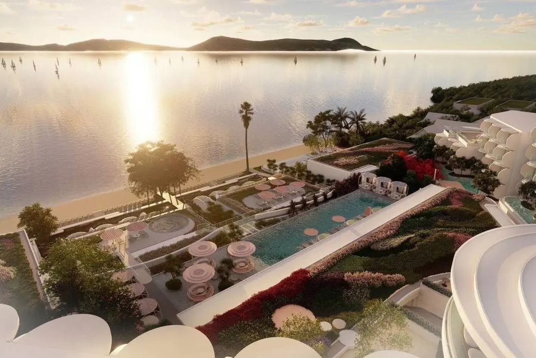 teren hotelu, basen, plaża