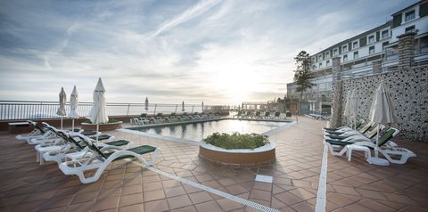 obiekt, teren hotelu, basen